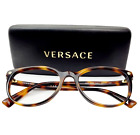 New ListingVersace Havana Eyeglass Frames MOD 3256 5264 Tortoise 52-17-140 W/Case
