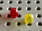 LEGO Electric TrRed & TrYellow Light Colored Globe ref 4773 / Set 6479 6988 6481