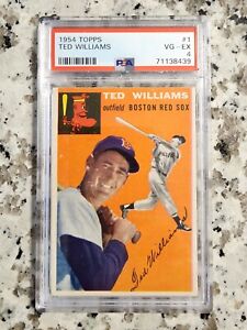 1954 Topps Baseball #1 Ted Williams Boston Red Sox PSA 4