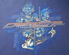 Vintage Rare 2001 Dragon Ball Z® Saiyan Tech Men's Shirt 2XL Beach Blue EUC