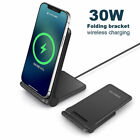30W Foldable Wireless Charger Fast Charging Dock For iPhone 13 14 15 Samsung S24