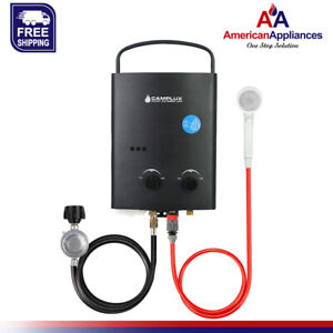 Camplux 5L 1.32GPM Tankless Water Heater Outdoor Propane Gas Portable Shower Kit