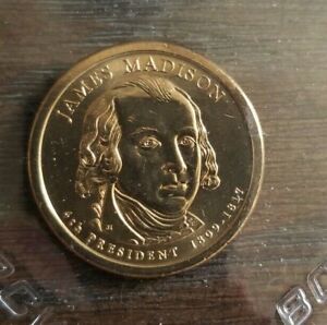 Uncirculated James Madison $1 Presidential Dollar Coin