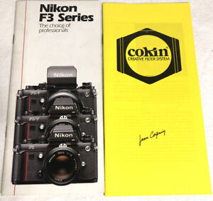 Vtg Camera Sales Brochure Lot, Nikon F3 Series And Cokin Creative Filter System