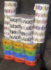 Lot of 52 Rolls Genuine eBay LOGO Branded Packaging Packing Tape 72 x 75 Yds NEW