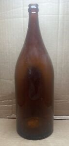 Vintage Large Amber Brown Duraglass Bottle