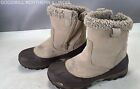 Women's The North Face Tan Suede Brown Rubber Winter Snow Boots, Size 10