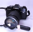 Minolta X-700 MPS 35mm Film Camera W Makinon MC 80-200mm 4.5 Lens & Strap Works!