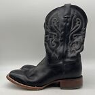 Cody James BBS5 Mens Black Leather Square Toe Cowboy Western Boots Size 11 D