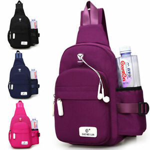 Women Waterproof Backpack Rucksack Sling Bag Crossbody Shoulder School Bag Chest