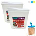 2 Pack Airtight Food Storage Containers Set Kitchen Pantry Organization Cereal