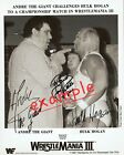 Andre the Giant Hulk Hogan Rowdy Roddy Piper autograph Signed 8x10 RP WWE