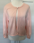 TALBOTS Womens Cropped Cardigan SWEATER 3/4 Sleeve PINK/Peach Size M