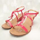 Kate Spade Women's Strappy Wedge Sandals Heels 7.5M Fuchsia Pink Patent Leather