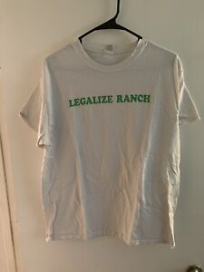 Extremely Rare Legalize A Ranch Eric Andre Show Size Large Gilden White T-Shirt