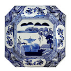 New ListingJAPANESE KO-IMARI BLUE & WHITE 1700's SOMETSUKE SENGAKI SANSUI CHARGER PLATE
