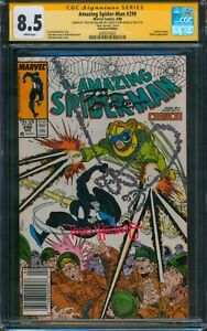 Amazing Spider-Man #299 ⭐ MARK JEWELERS 2X SIGNED ⭐ CGC 8.5 1st Venom Cameo 1988