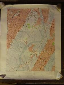 1955 - Map of WEEHAWKEN Quadrangle - NEW JERSEY - NEW YORK - Topographic