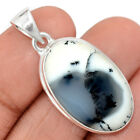 Natural Merlinite Dendritic Opal - Turkey 925 Silver Pendant Jewelry CP35053