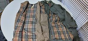 Burberry trench coat Layered vest with down Nova Check Size S Men's AUTHENTIC