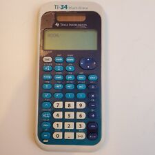 Texas Instruments TI-34 MultiView Scientific Calculator - Blue/White TESTED