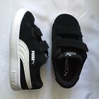 PUMA Kids Size 7C Black Suede White Detail Classic Unisex Low Top Sneakers