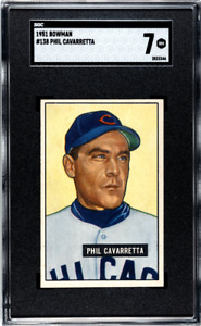 1951 Bowman #138 Phil Cavarretta SGC 7 Chicago Cubs