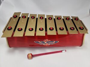 Vintage Tudor Xylophone For Children Vintage Red with Accurate Realistic Sounds