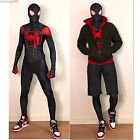 Miles Morales Spider-Man Jumpsuit Cosplay Costume Bodysuit  Halloween Party-