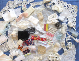 Lot#  102 Vntg. Lace Edging Sewing Trim Tatting Doilies Inlays Eyelet Crochet