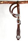 FS Tack Double Ear Dk. Oil Tooled Ranch Show Headstall J. Watt Trim Made In USA