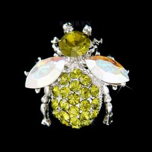~Ladybug made with Swarovski Crystal Lady Bug Ladybird insect Jewelry Brooch Pin