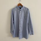 Rochester DXL Oxford Pinpoint Blue Dress Shirt 100% Egyptian Cotton Big And Tall