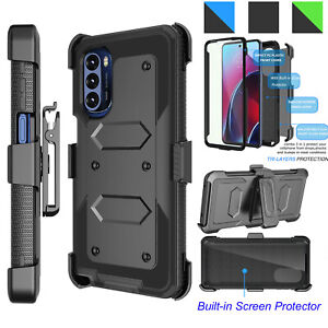 For Moto G Pure/G Power/G Stylus/G 5G 2022 Case,Belt Clip Cover+Screen Protector