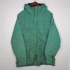 Vintage LL Bean Jacket Mens L Green Baxter State Parka Wool Buffalo Plaid Lined