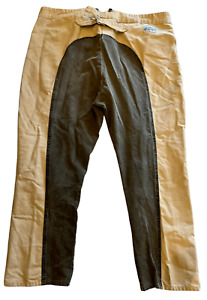 Vintage Frontier Classics Western Cowboy Pants Actual 48x43 70s Tan V Notch