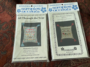 New Listingtwo periwinkle promise sampler accents cross stitch kits