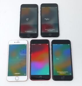 Lot of 5 Cosmetically Good Apple iPhone 8 / SE 2 / 7 Phones For Parts / Repair