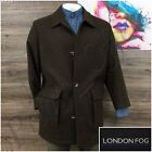 Vintage London Fog Mens Wool Overcoat Long Coat Jacket Size 42R 44R Sport Casual