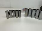Craftsman 10pc. 3/8 Drive Spark Plug Sockets 6pt, 5pc 5/8in., 5pc 13/16in., USA