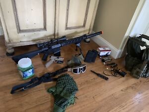 DMR Airsoft Lot | Extra Mags + Pistol included