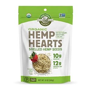 Organic Hemp Hearts 12oz 10g Plant Based Protein and 12g Omega 3 & 6 per Srv ...