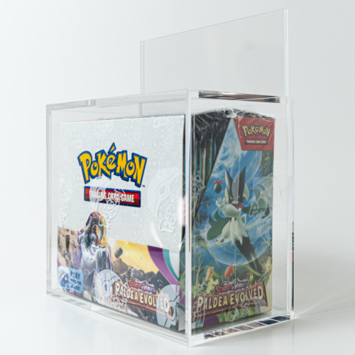 🔒 Pokemon Booster Box, Clear Case - Acrylic Sliding Display UV Protector ✨