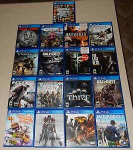 17 Sony Playstation 4 PS4 Games Grand Theft Auto Five Titanfall FarCry 4 Watchdo