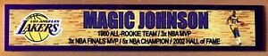 MAGIC JOHNSON  LOS ANGELES LAKERS  FULL COLOR NAME PLATE