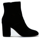 American Eagle Boots Women's Size 9 Black Velvet Side Zipper Block Heel