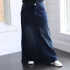 NWT Be-Girl Long Modest Stretch Jean Skirt Size XL No Back Pockets Stretch Denim