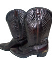 Dingos Men's Leather Cowboy Boots Brass Tips and Heels  Size 10 1/2