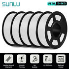 SUNLU 5×1KG PETG Filament High toughness Printer Consumables 1KG Spool White