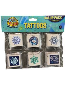 144 Frozen Winter Theme Kids Temporary 1.25” Tattoo Pack Fun Designs Party Favor